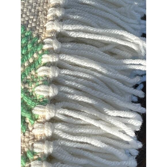 Vintage Handmade Swedish Weaving Afghan Throw Blanket Huck Embroidery 42x62" - Picture 7 of 11